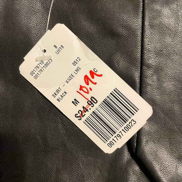 NWT Forever 21 Black Leather Skirt size Medium *198 - Picture 5 of 5
